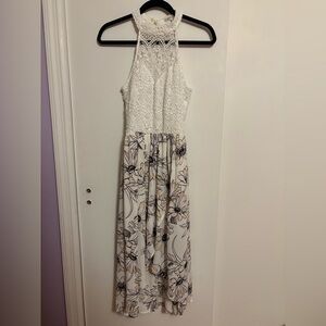 Charlotte Russe White Lace Floral Dress